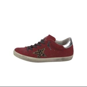 Golden Goose suede animal print star sneakers